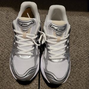 ASICS White and Silver Sneakers